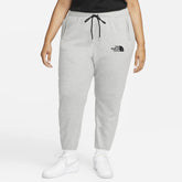 nrth face women slim fit high rise light grey fleece plus size sweat trouser for winter